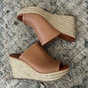Lucky Brand Espadrille Wedges Cognac